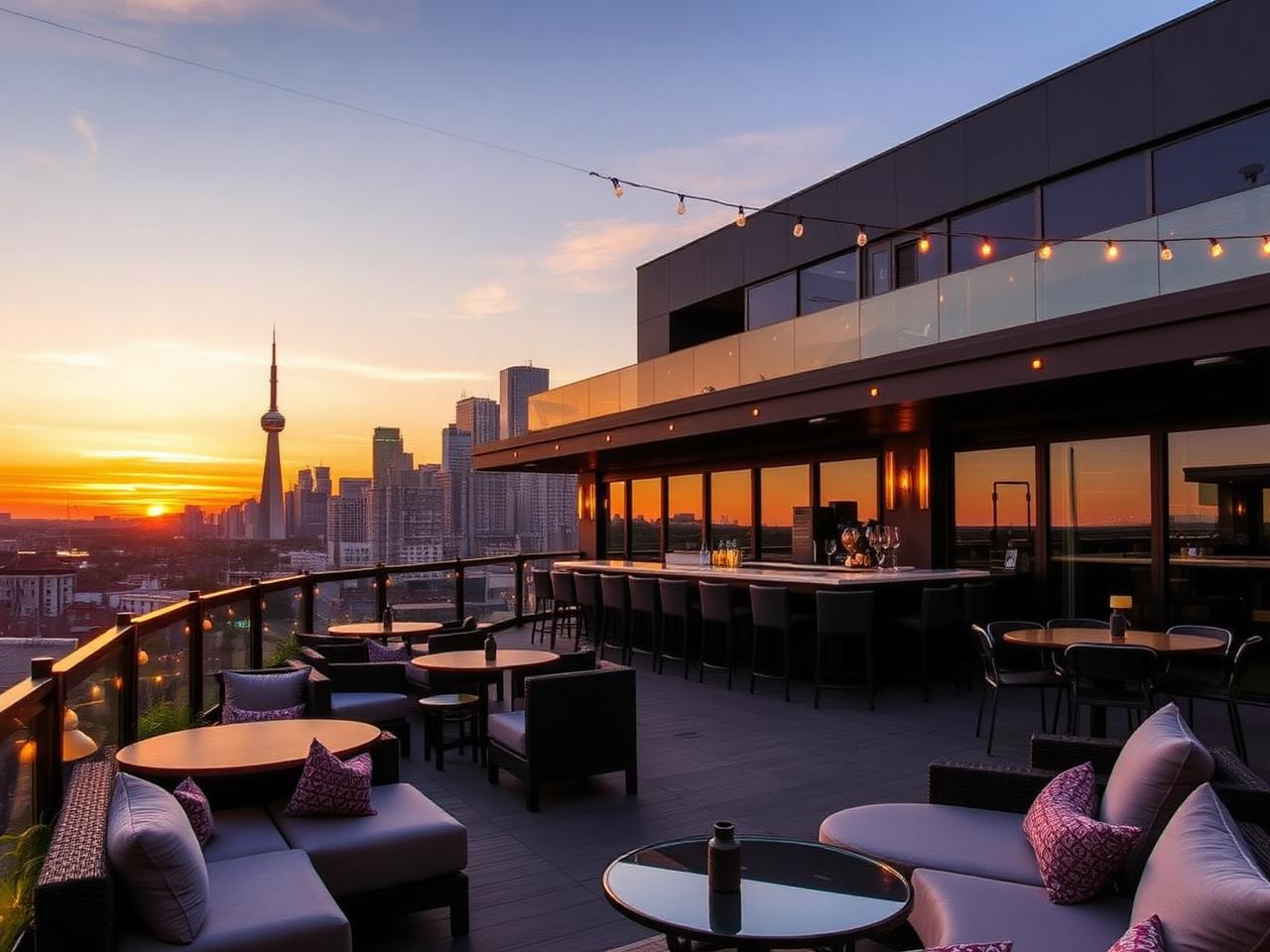 Rooftop terrace bar